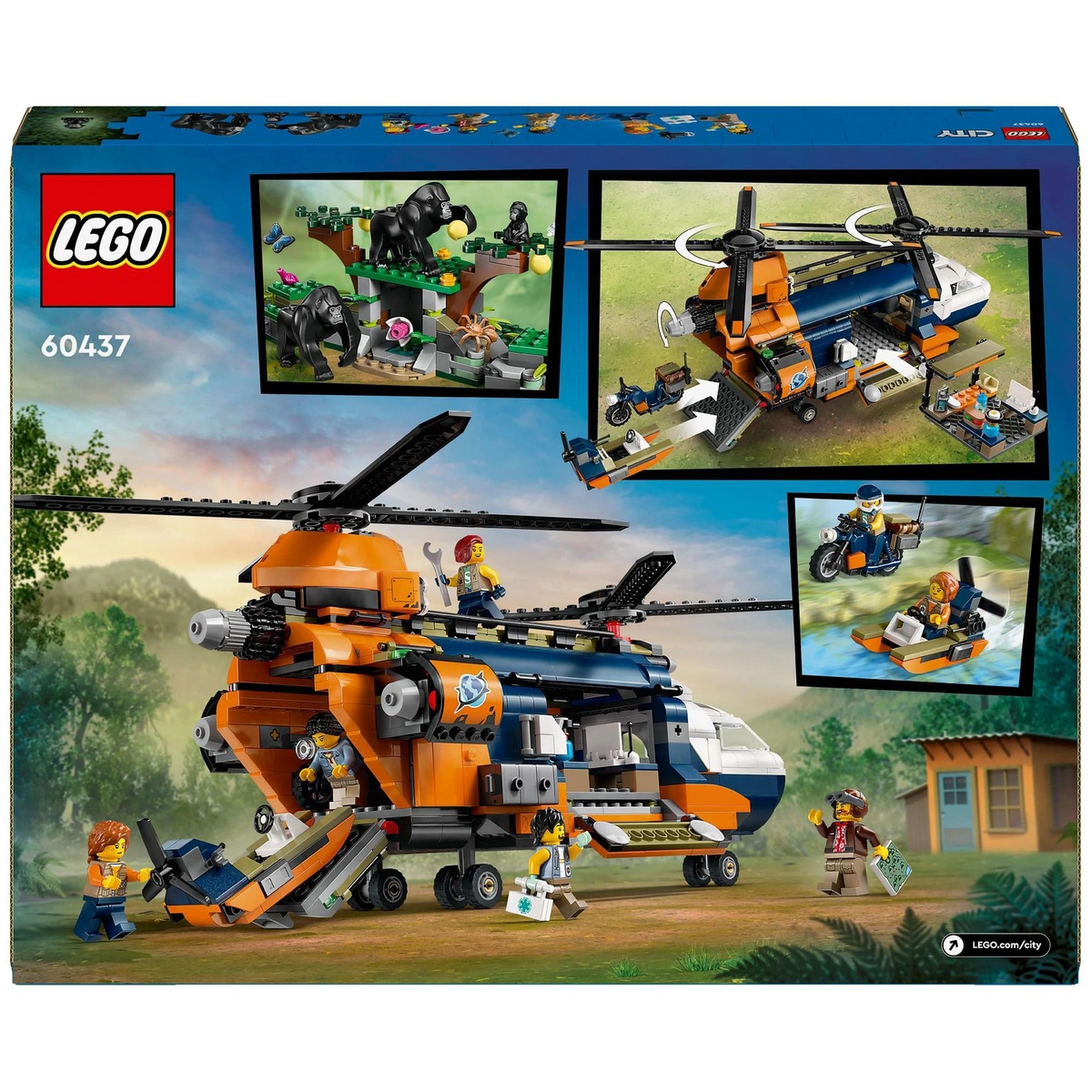 LEGO City Jungle Explorer Helicopter at Base Camp Set 60437