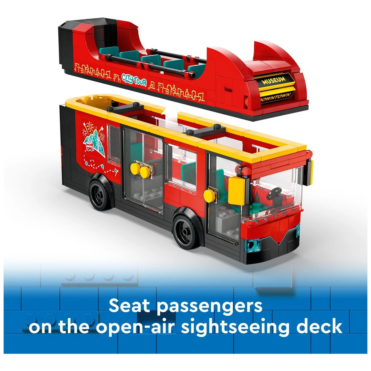 LEGO City Red Double-Decker Sightseeing Bus Toy Set 60407