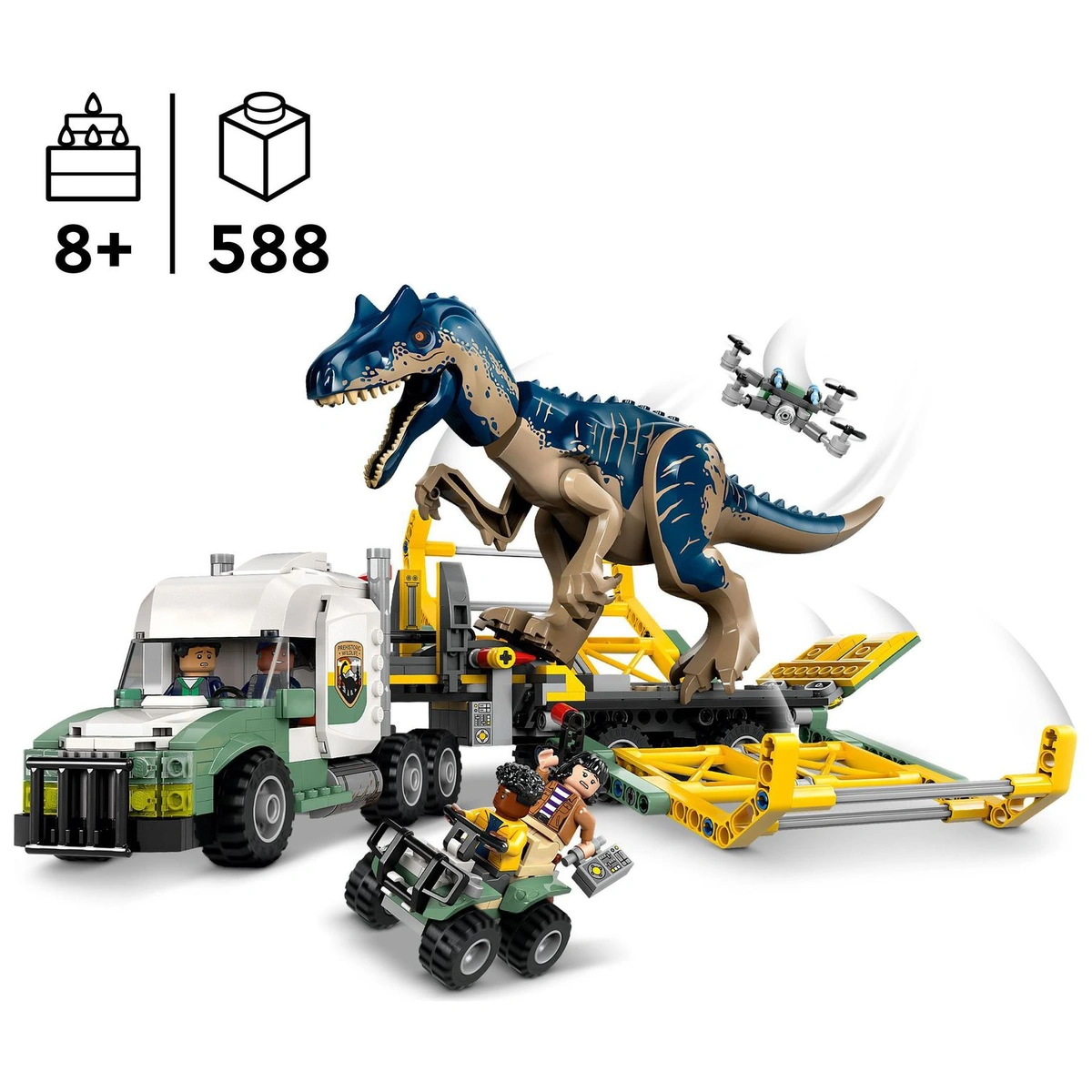 LEGO Jurassic World Mission Allosaurus Transport Truck 76966