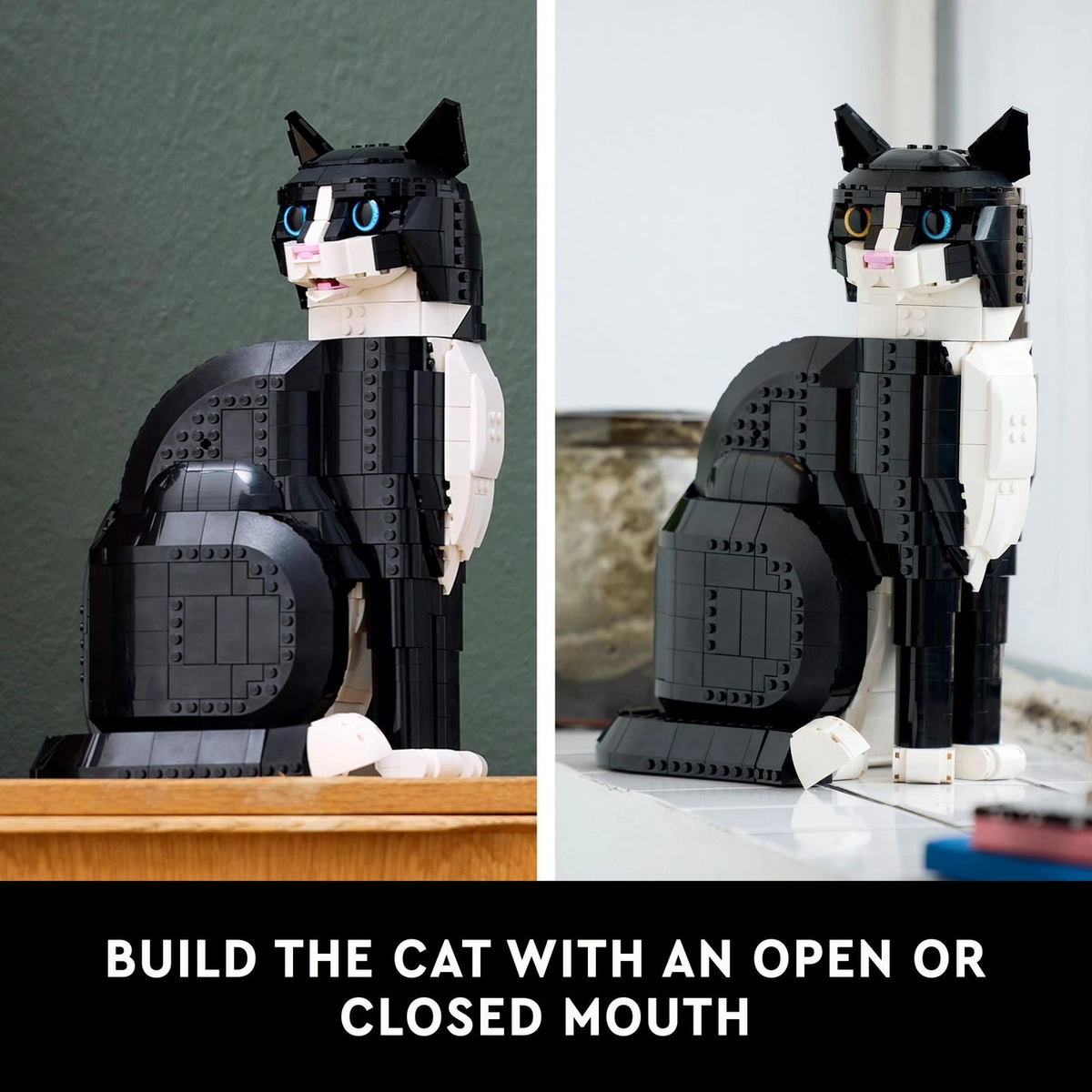 LEGO Ideas Tuxedo Cat Model Kit for Adults to Build 21349