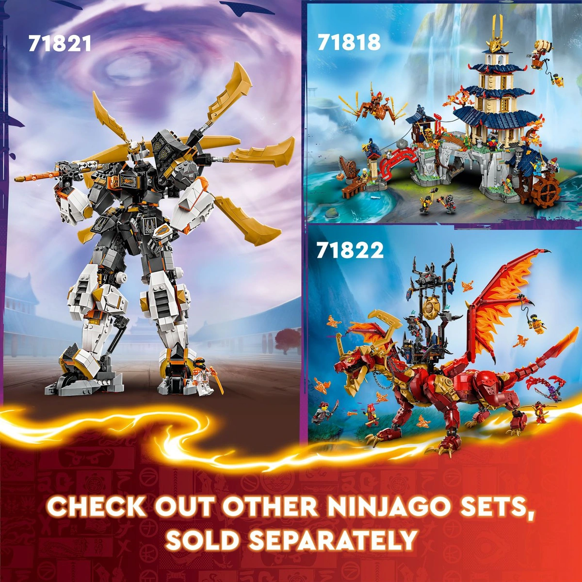 LEGO NINJAGO Ninja Team Combo Vehicle Ninja Toy Set 71820