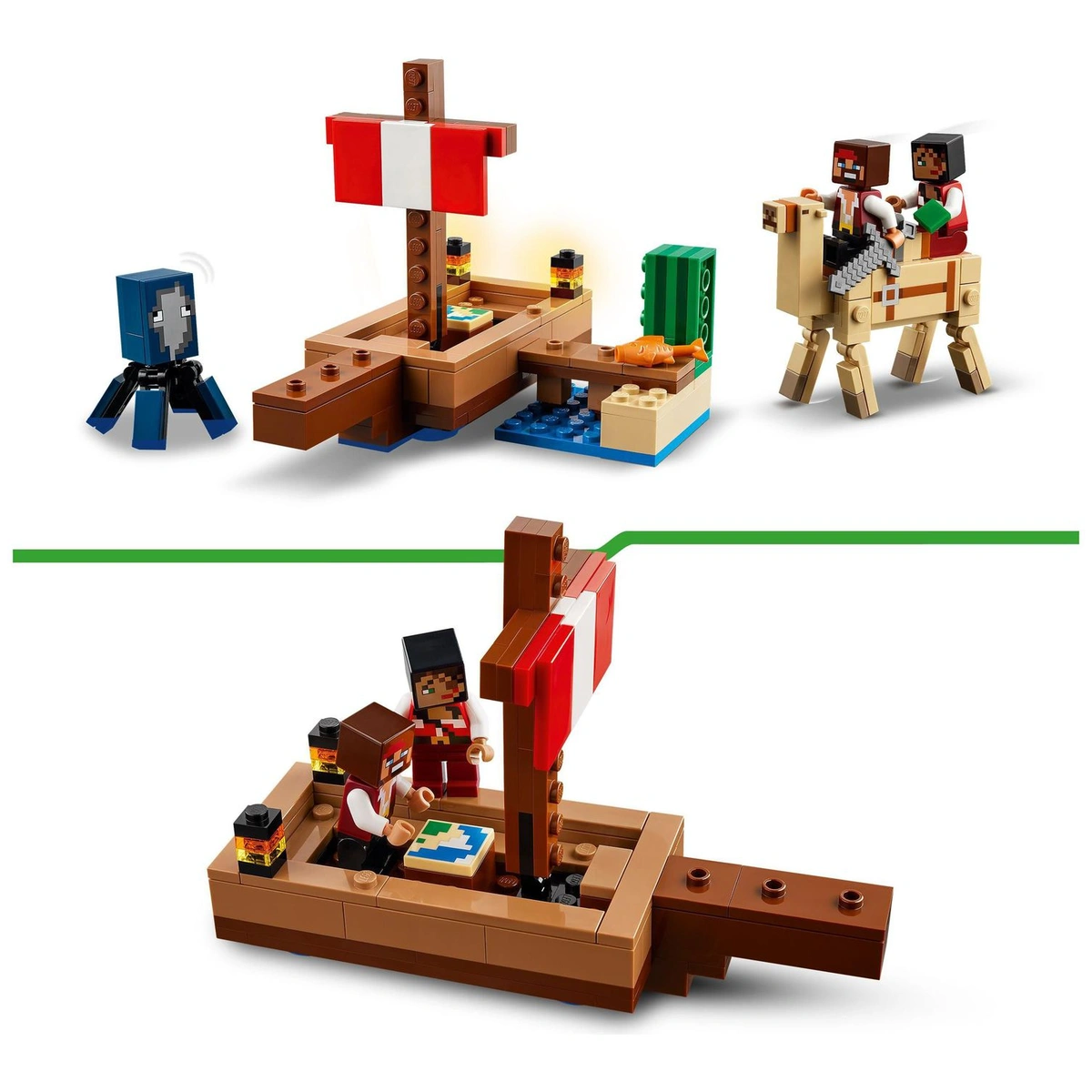 LEGO Minecraft The Pirate Ship Voyage Building Toy Set 21259