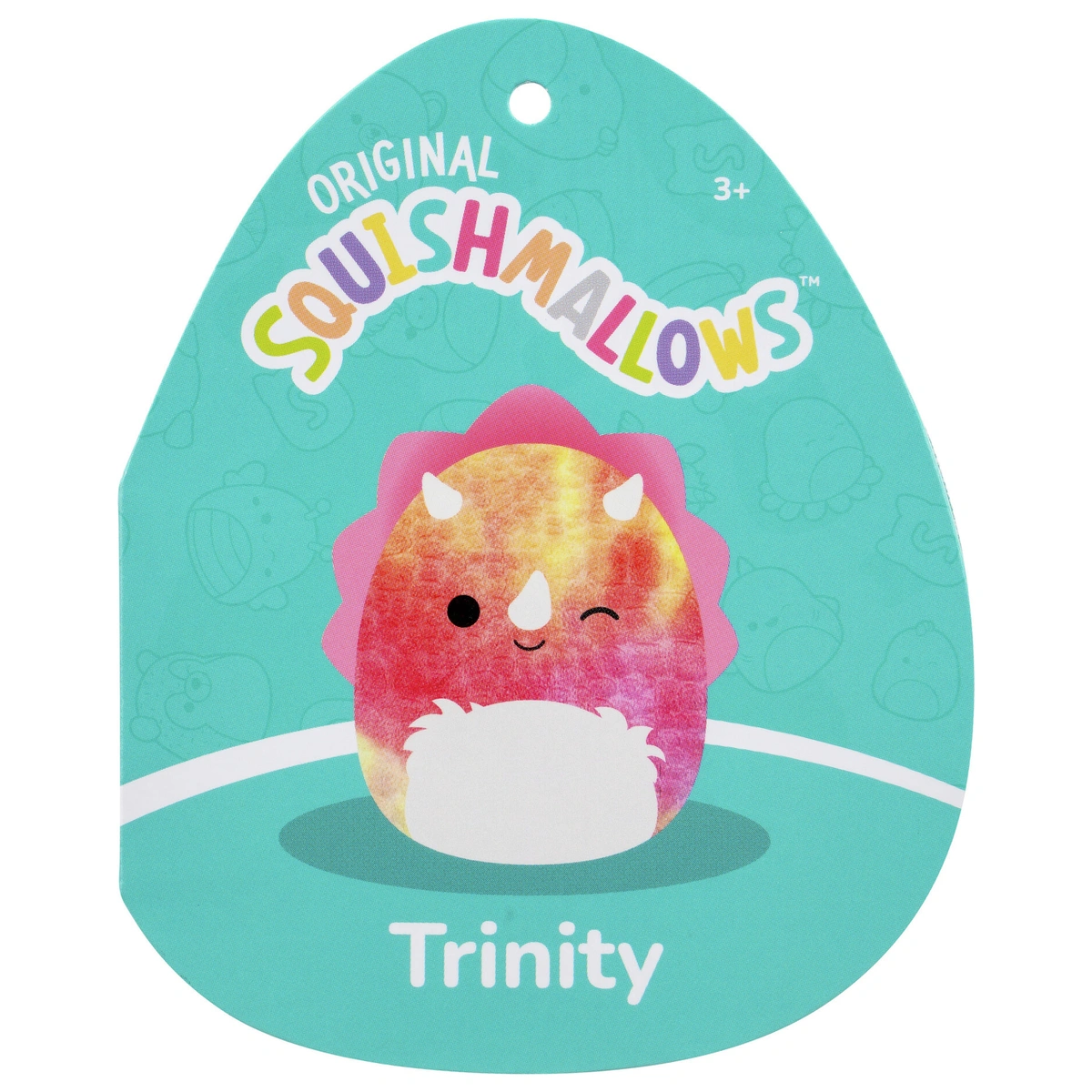 Original Squishmallows 16-inch- Trinity the Pink Triceratops