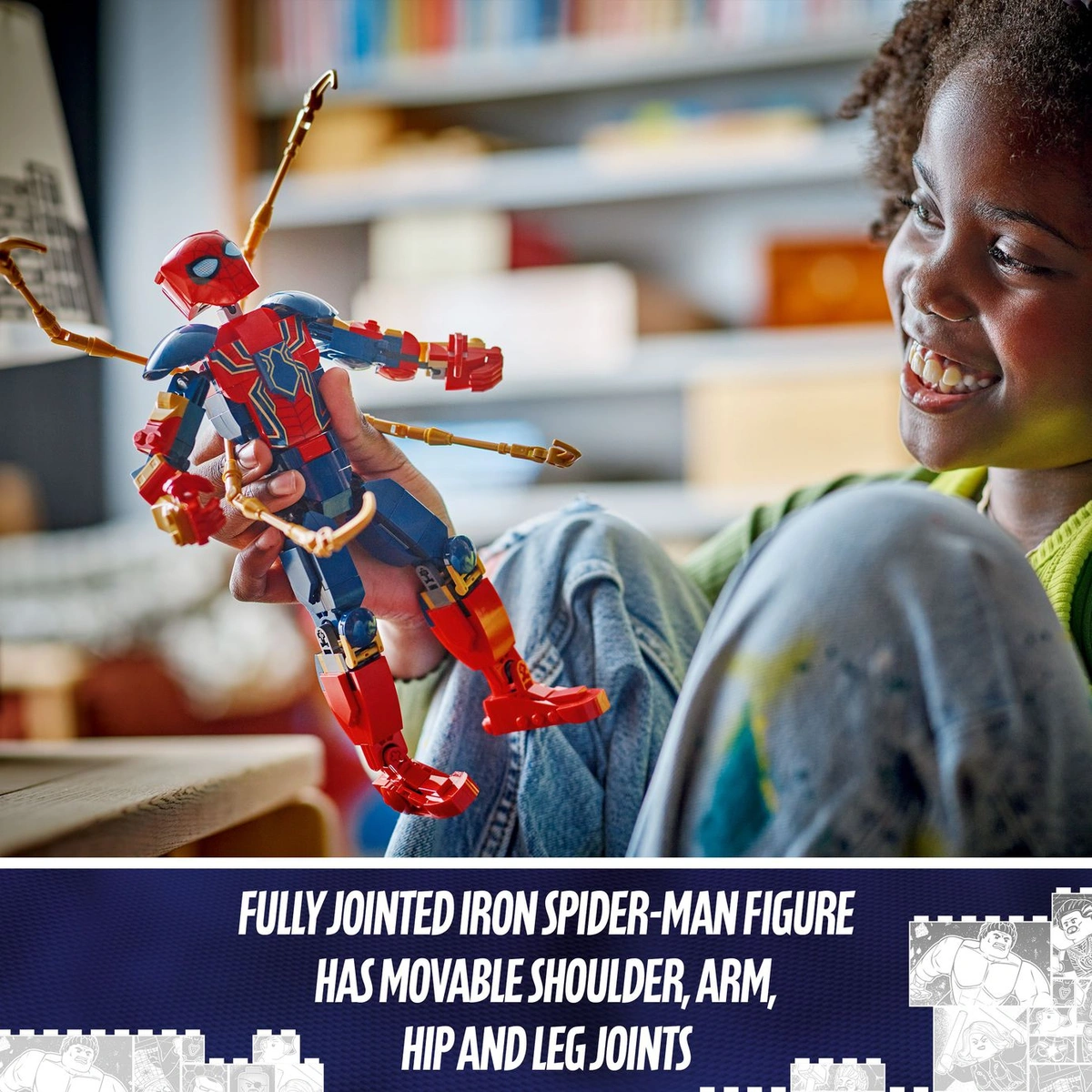 LEGO Marvel Iron Spider-Man Construction Figure Set 76298