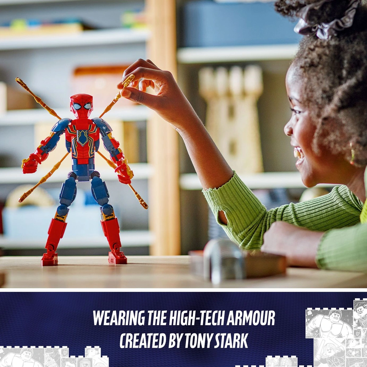 LEGO Marvel Iron Spider-Man Construction Figure Set 76298