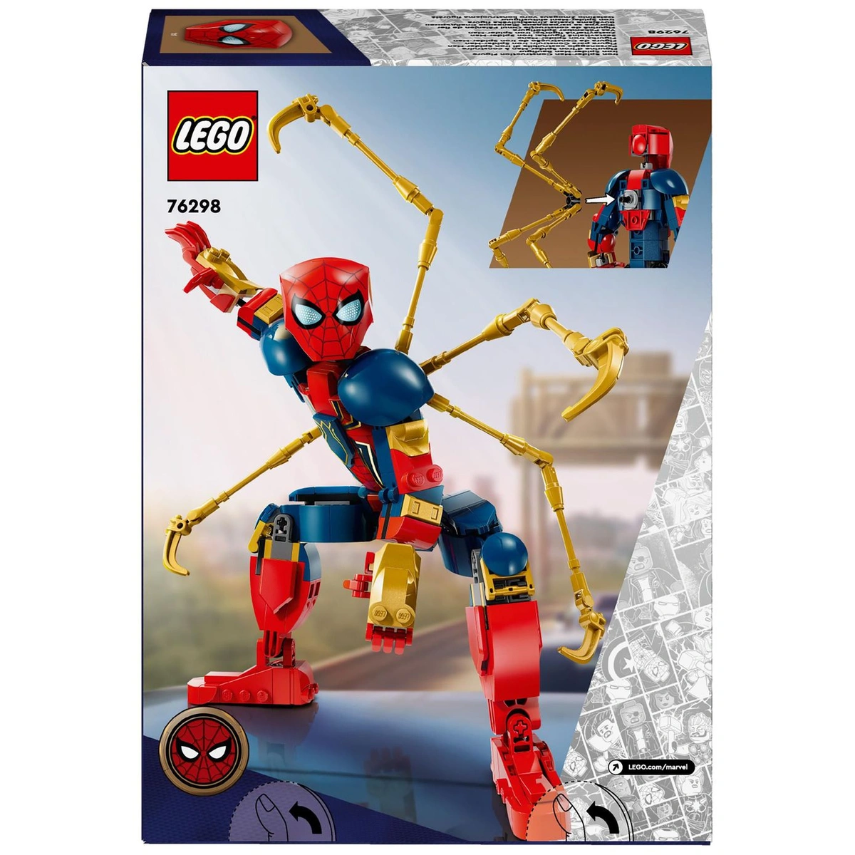 LEGO Marvel Iron Spider-Man Construction Figure Set 76298