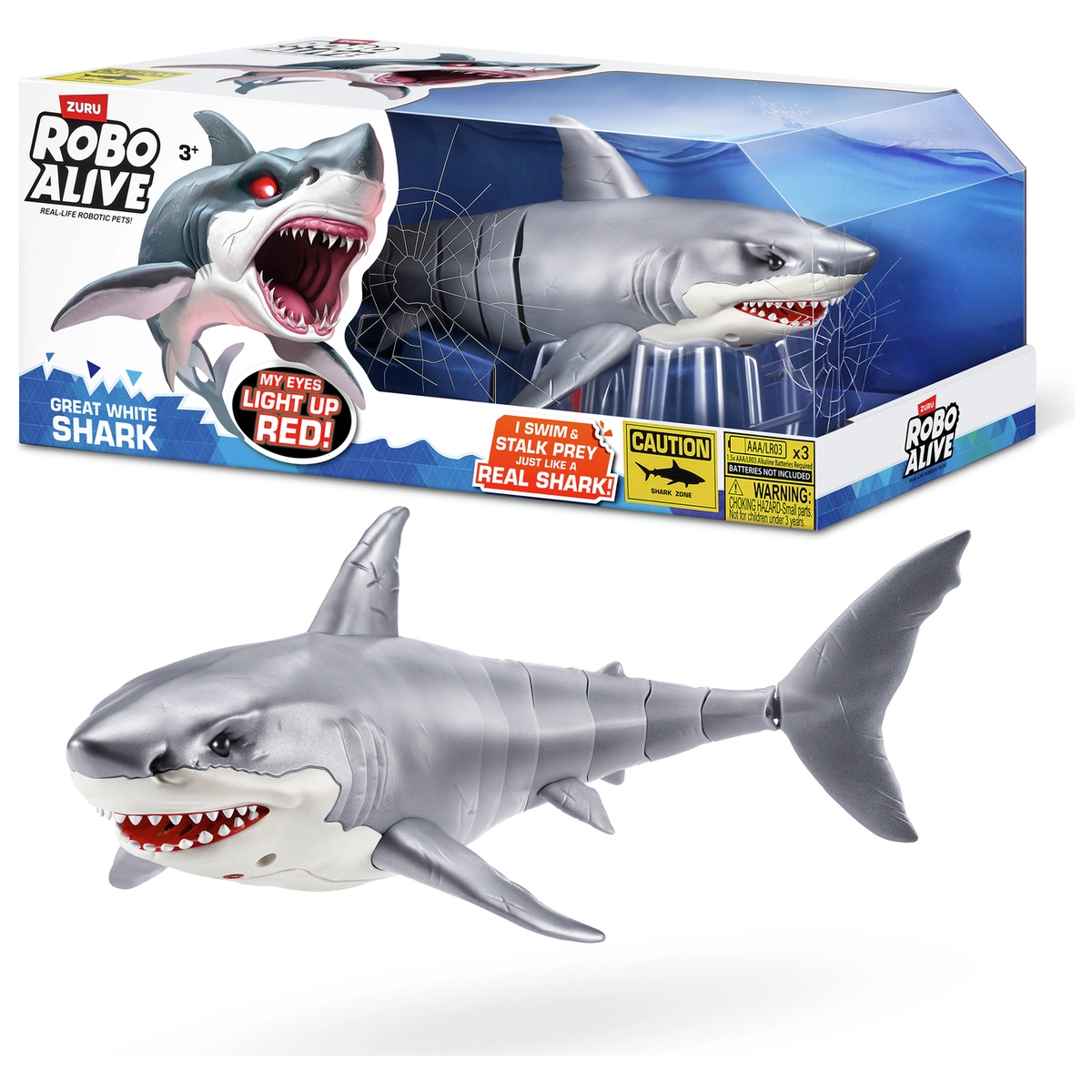 Robo Alive White Shark Attack Toy