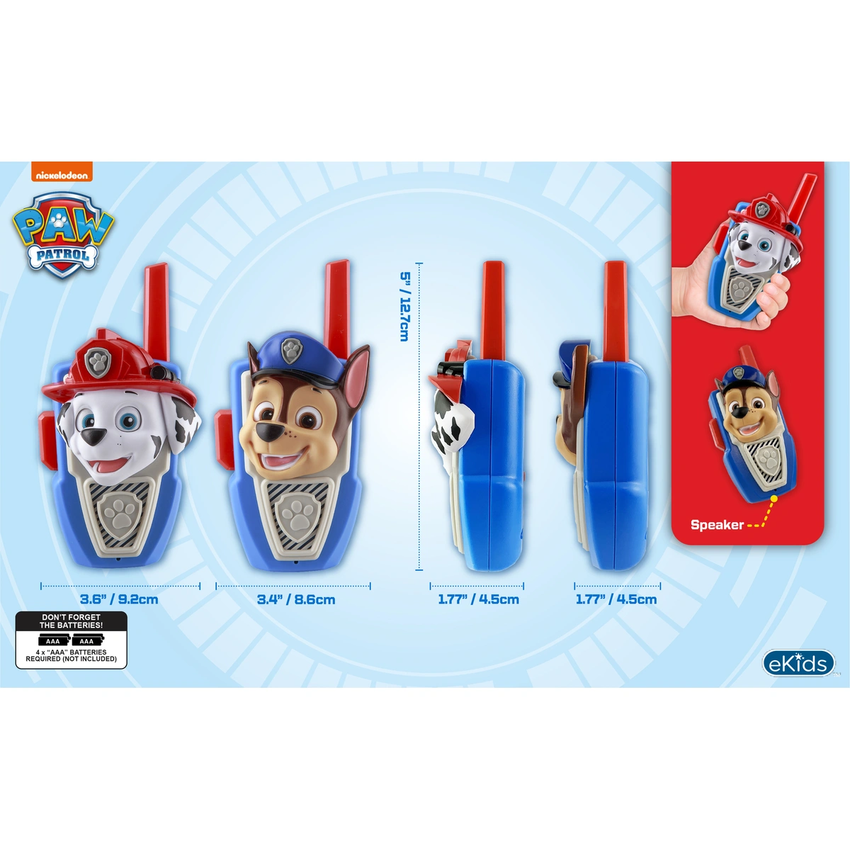 PAW Patrol Walkie Talkies Chase and Marshall
