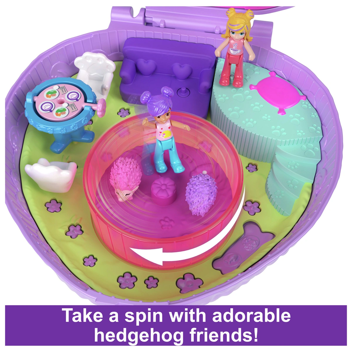 Polly Pocket Hedgehog Coffee Shop Compact Playset
