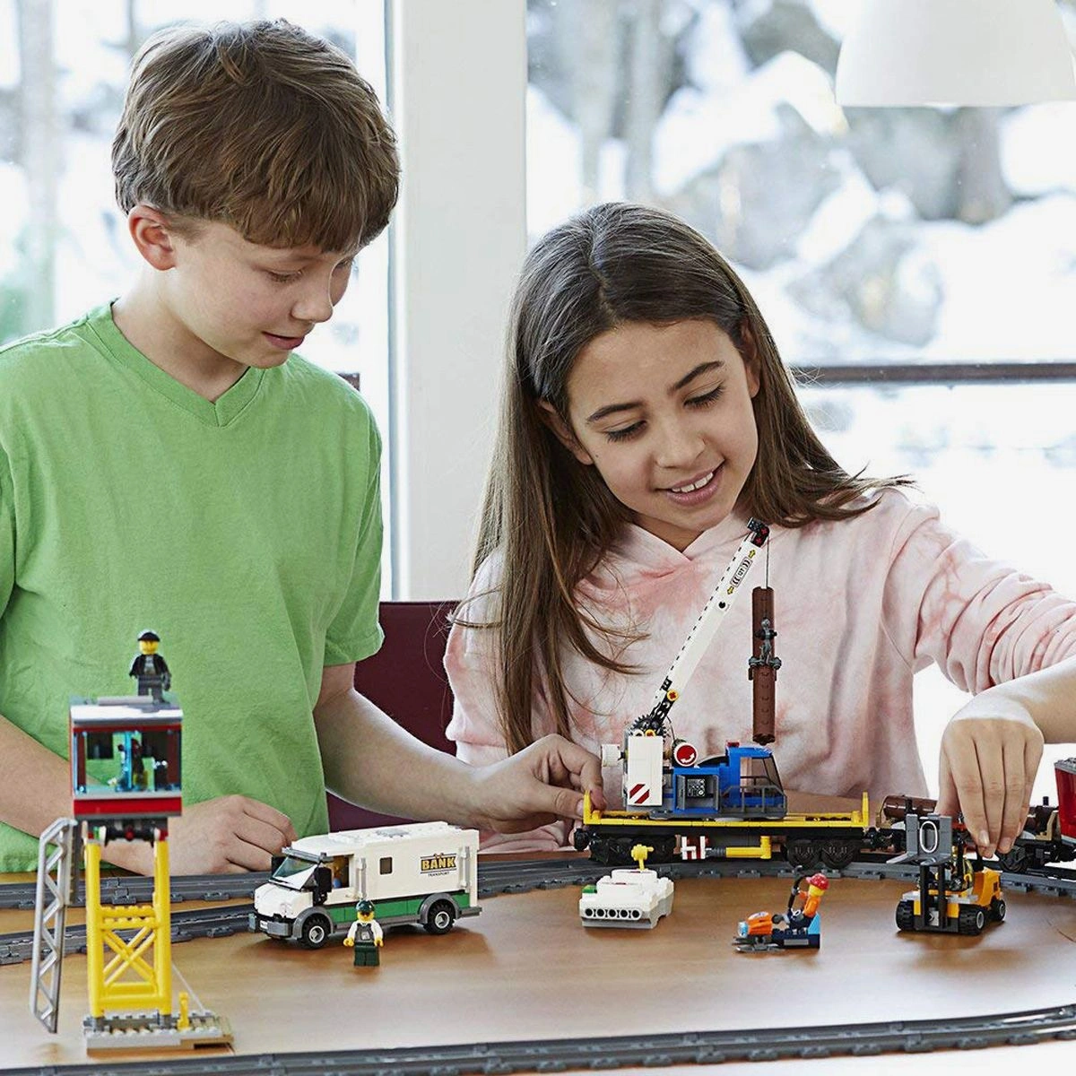 LEGO City Cargo Train RC Battery Powered Toy Track Set 60198