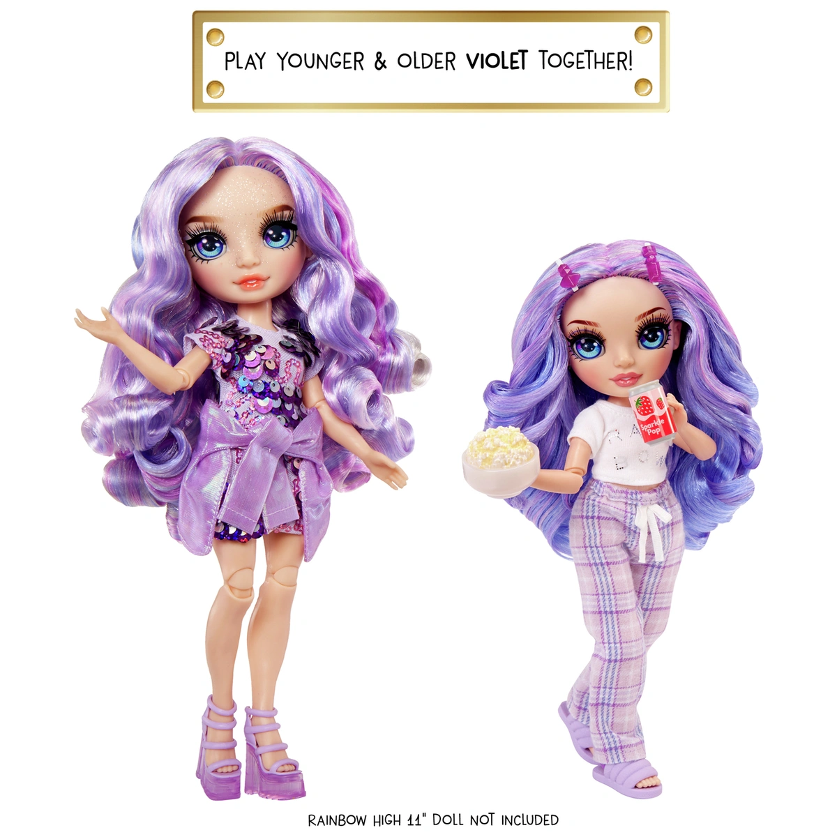 Rainbow High Junior Violet High PJ Party Doll - 22cm