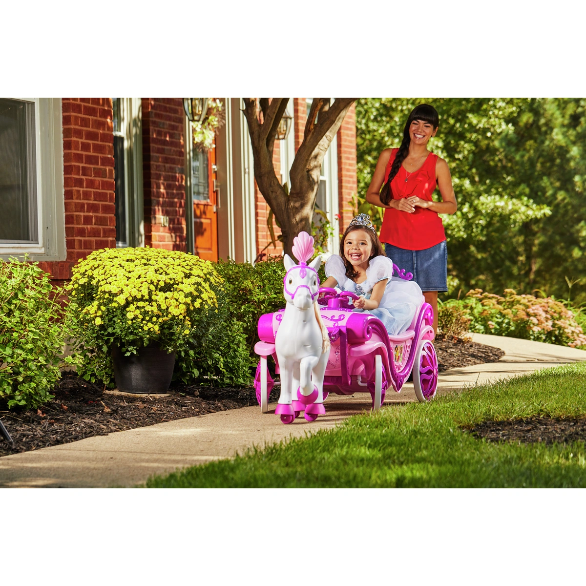 Disney Princess Horse and Carriage Ride-On - 6V