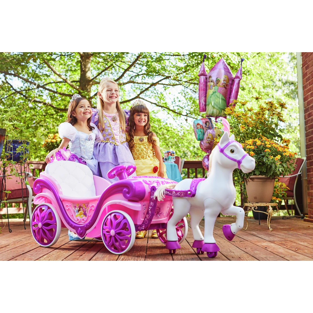 Disney Princess Horse and Carriage Ride-On - 6V