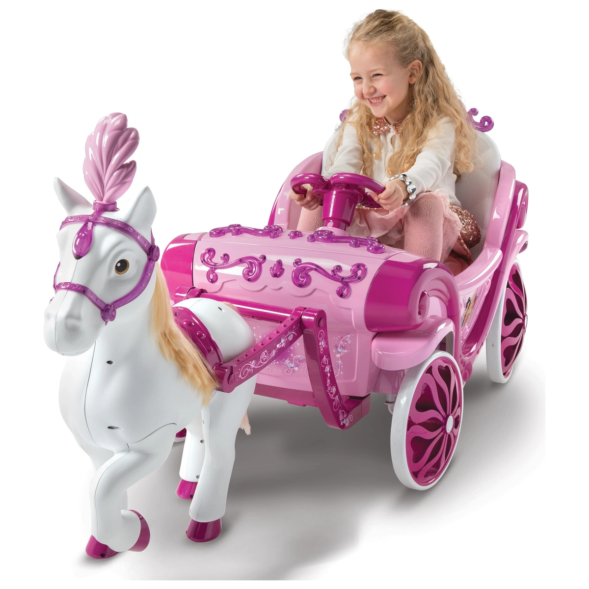 Disney Princess Horse and Carriage Ride-On - 6V