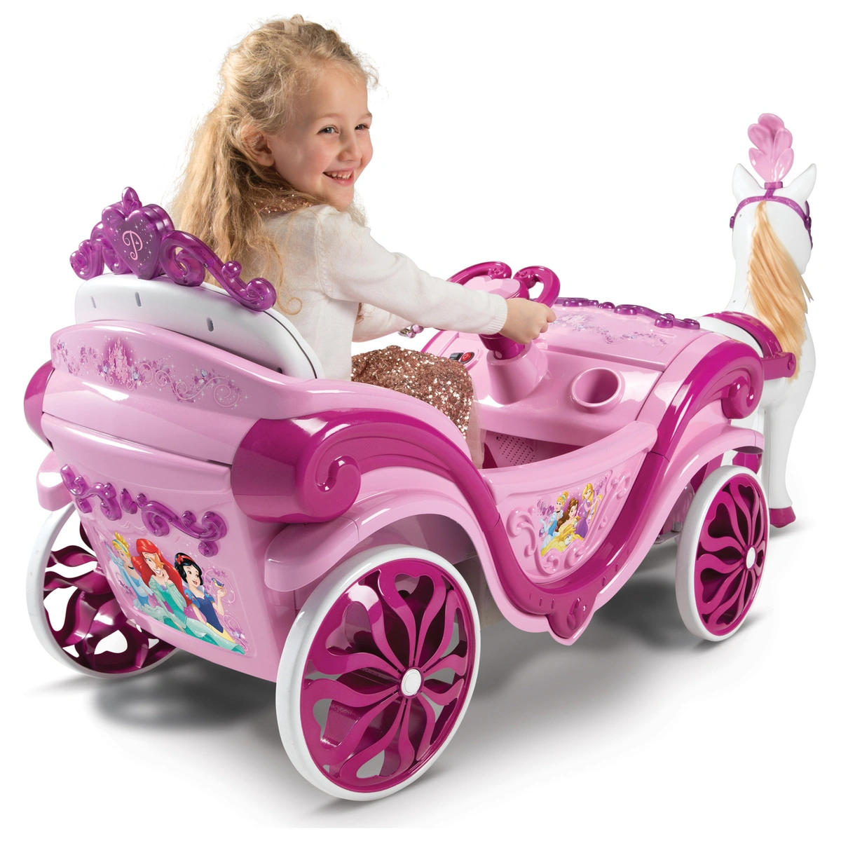 Disney Princess Horse and Carriage Ride-On - 6V