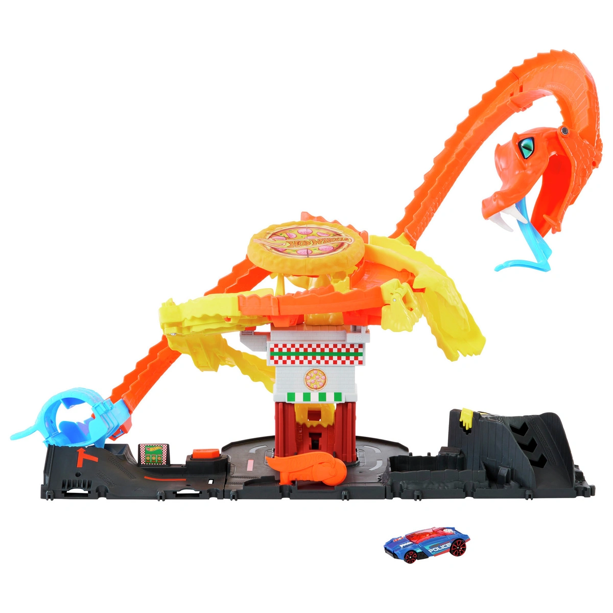 Hot Wheels City Cobra Pizza Shop Racing Playset