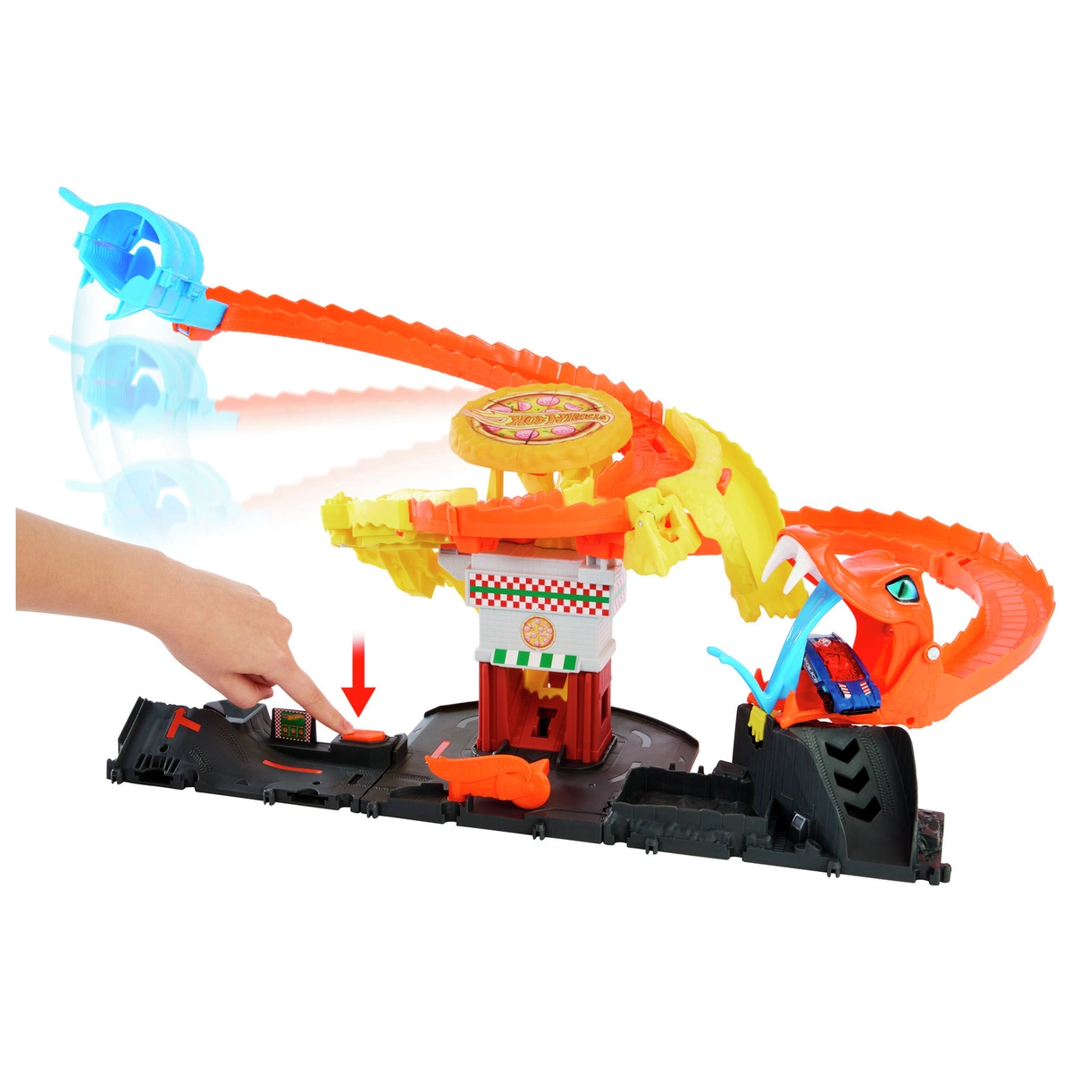 Hot Wheels City Cobra Pizza Shop Racing Playset