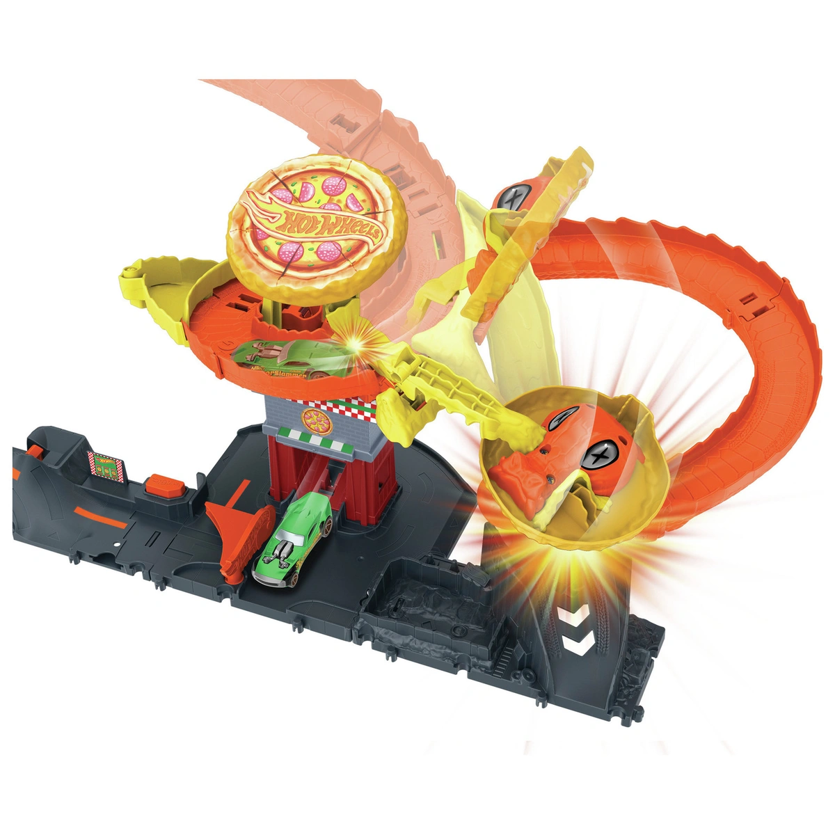 Hot Wheels City Cobra Pizza Shop Racing Playset