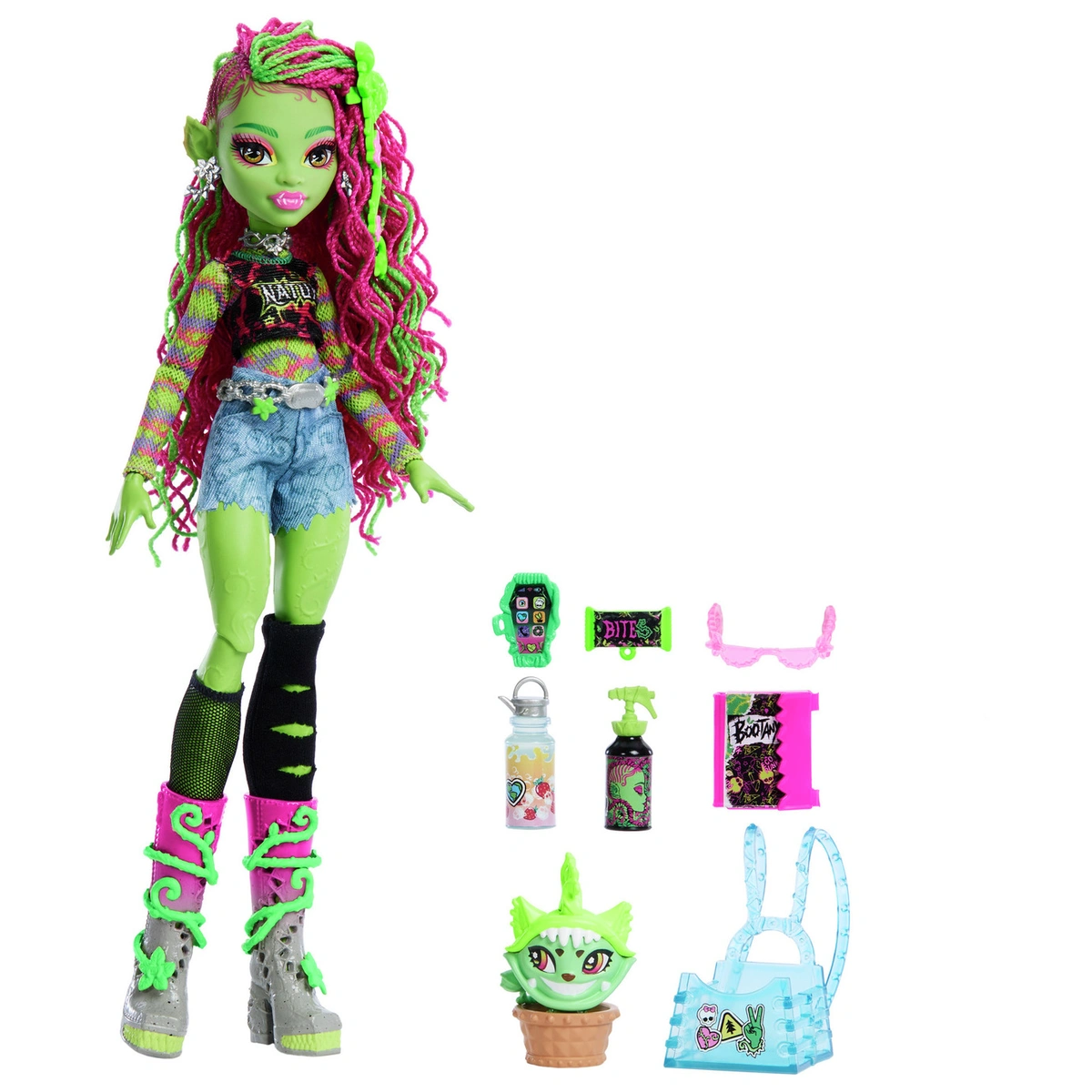 Monster High Venus McFlytrap Doll with Pet Cat & Accessories