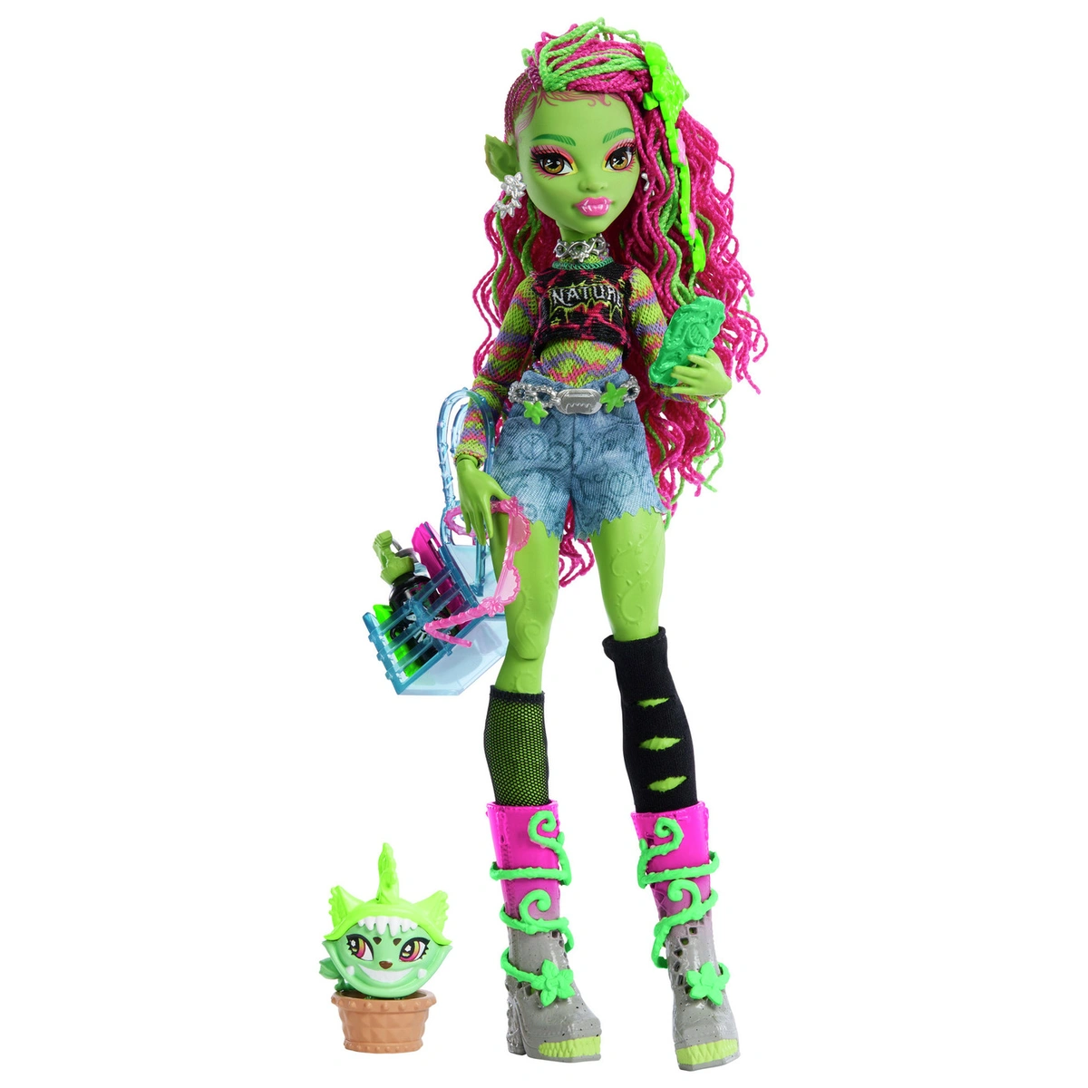 Monster High Venus McFlytrap Doll with Pet Cat & Accessories