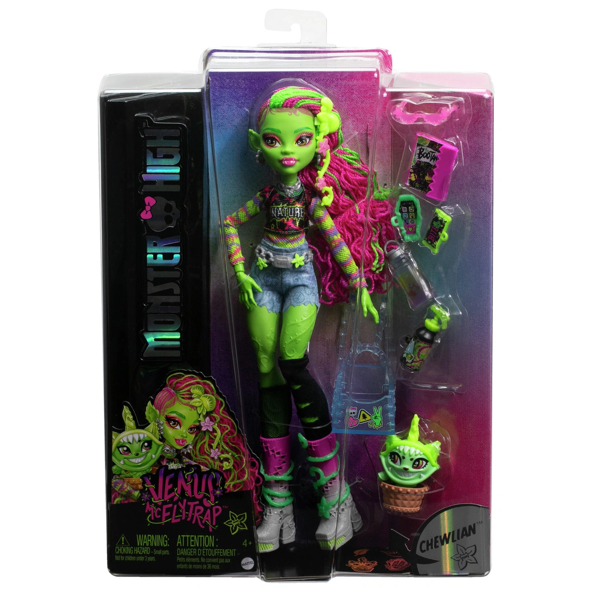 Monster High Venus McFlytrap Doll with Pet Cat & Accessories