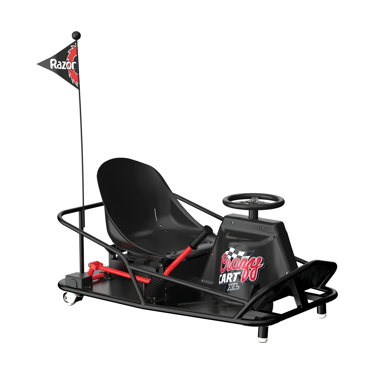 Razor Crazy Cart XL Electric Go Kart For Adults - Black