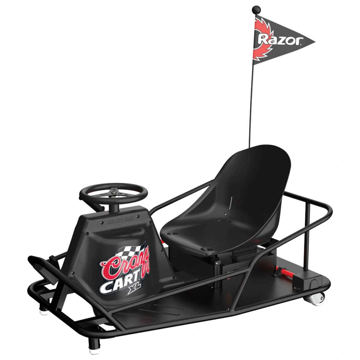 Razor Crazy Cart XL Electric Go Kart For Adults - Black