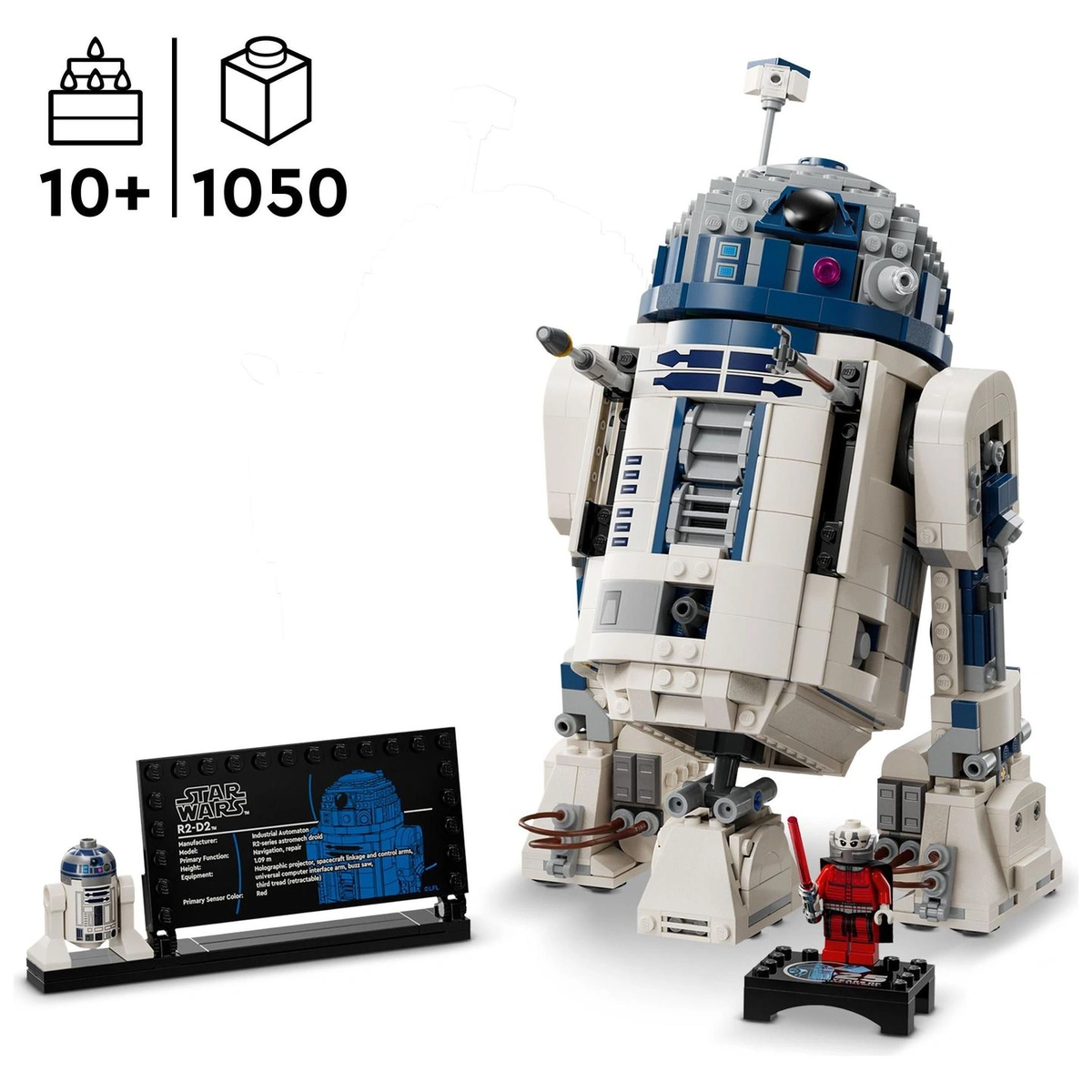 LEGO Star Wars R2-D2 Model, Buildable Toy Droid Figure 75379