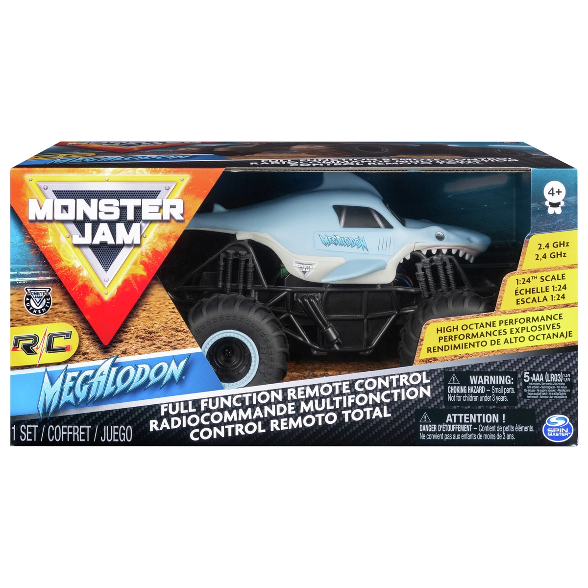 Monster Jam Megalodon 1:24 Radio Controlled Truck - Blue