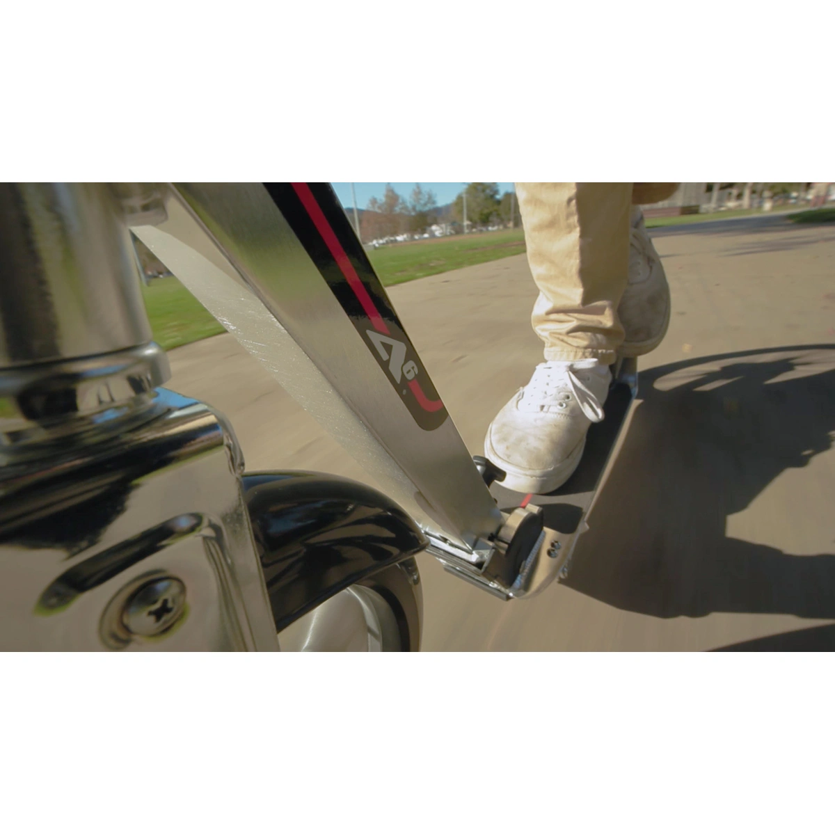 Razor A6 Foldable 2 Wheel Scooter for Kids & Adults - Silver