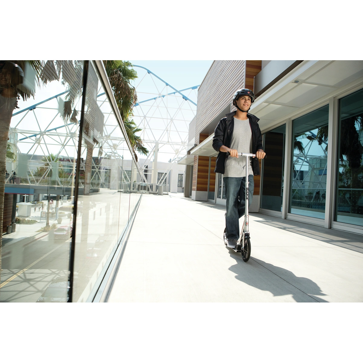 Razor A6 Foldable 2 Wheel Scooter for Kids & Adults - Silver