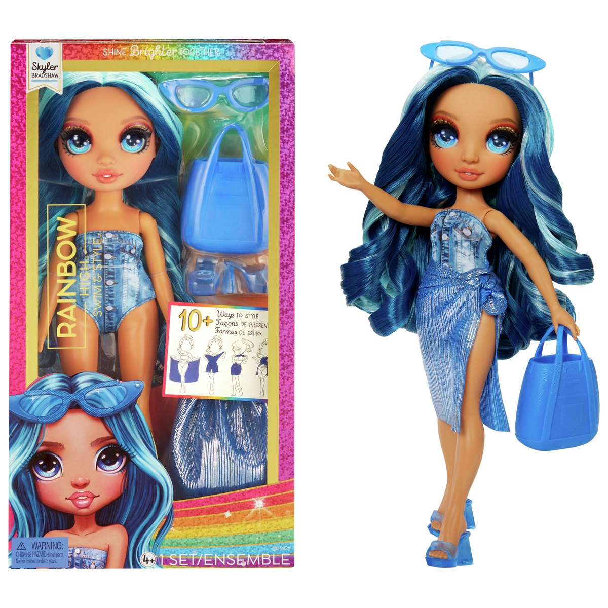 Rainbow High Swim & Style Doll - Skyler (Blue) - 11inch/27cm