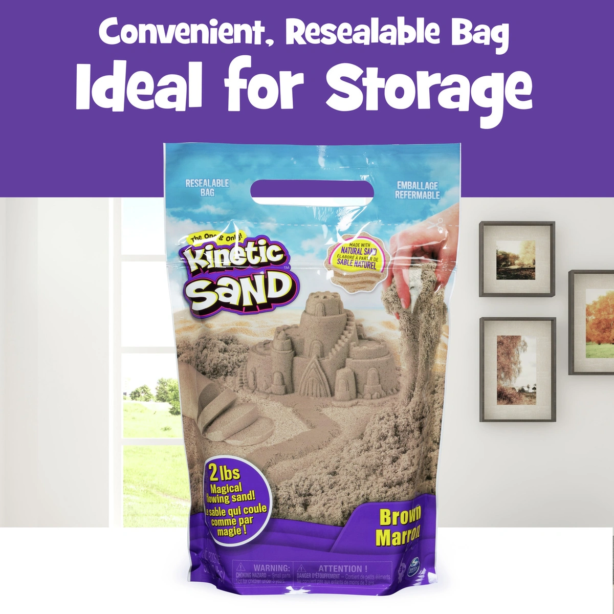 Kinetic Sand Brown 907g Bag