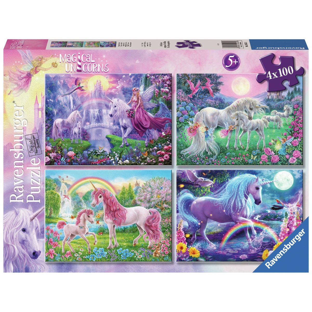 Ravensburger Magical Unicorn 4x100 Piece Puzzle Bumper Pack