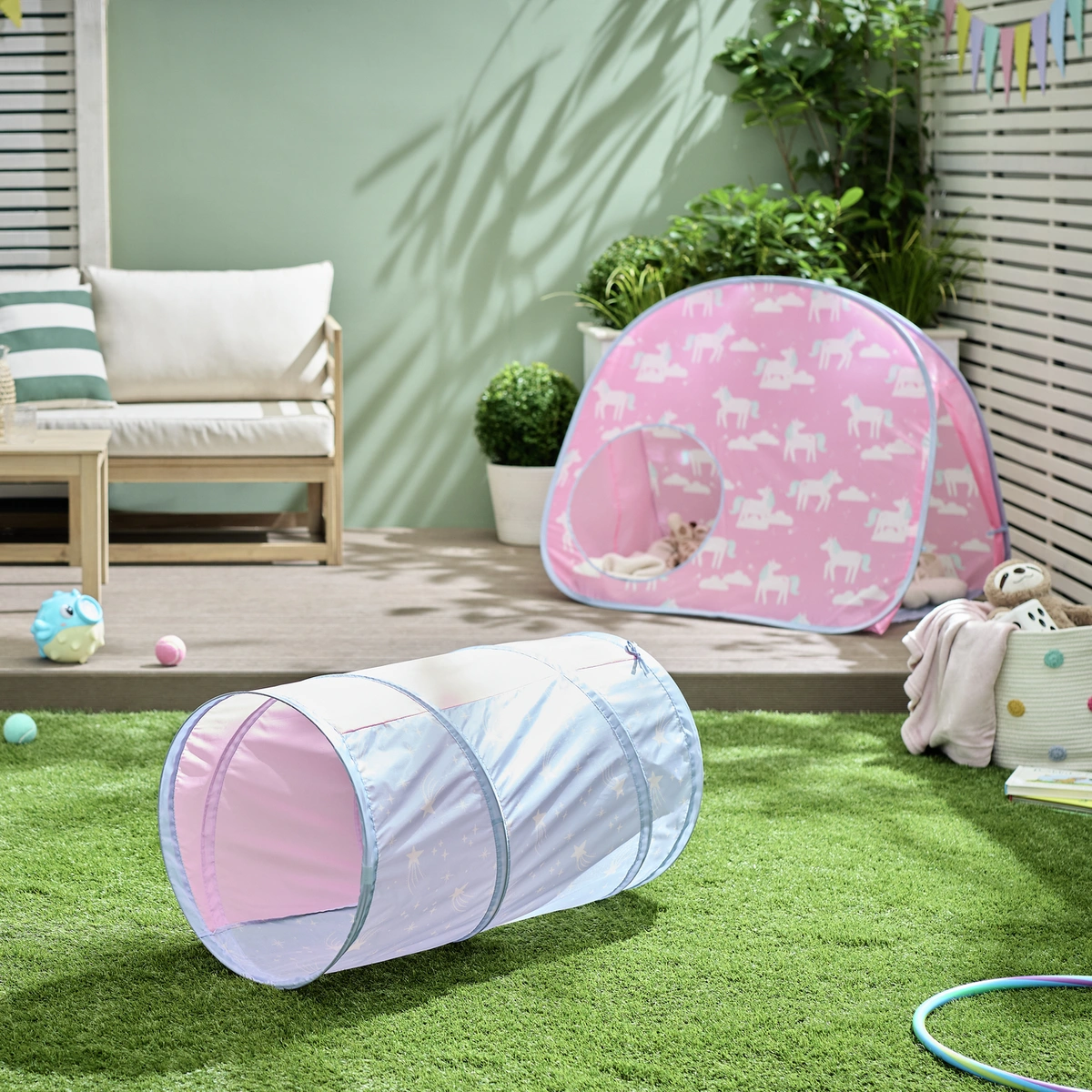 Chad Valley Pink Play Tunnel