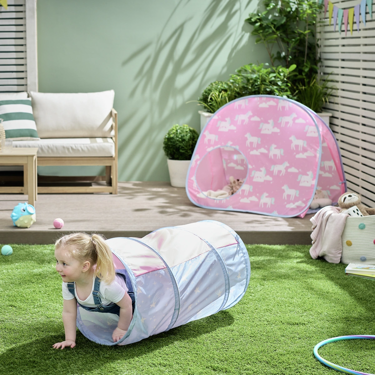 Chad Valley Pink Play Tunnel