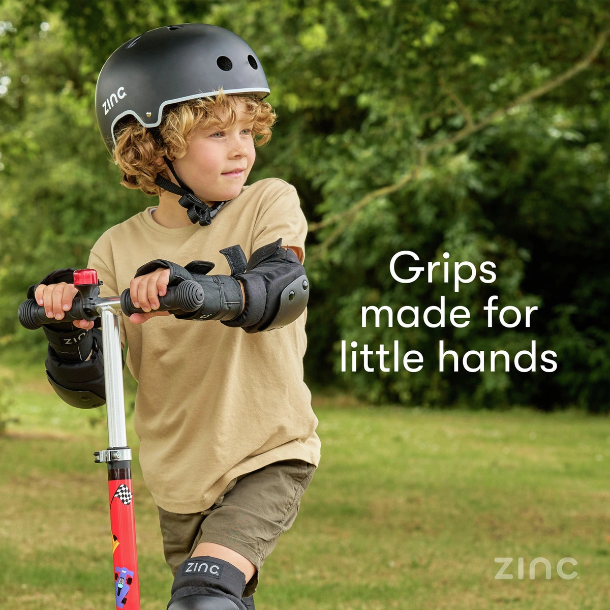 Zinc Light Up Racecar 3 Wheel Scooter - Red