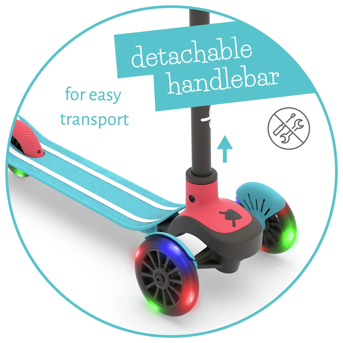 Chillafish Scotti Glow Foldable 3 Wheel Scooter - Blue
