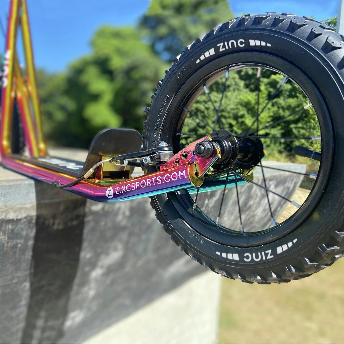 Zinc 12 inch Kids BMX Scooter - Neochrome