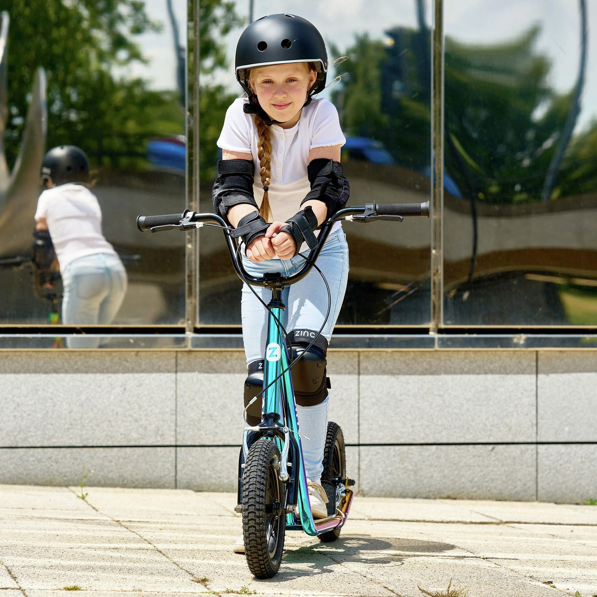 Zinc 12 inch Kids BMX Scooter - Neochrome