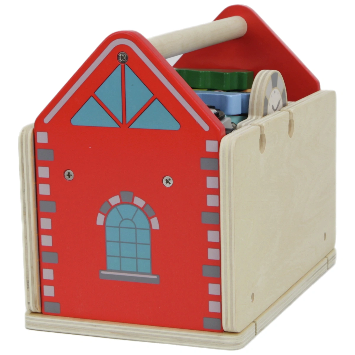Chad Valley Wooden Carry Train Station Set