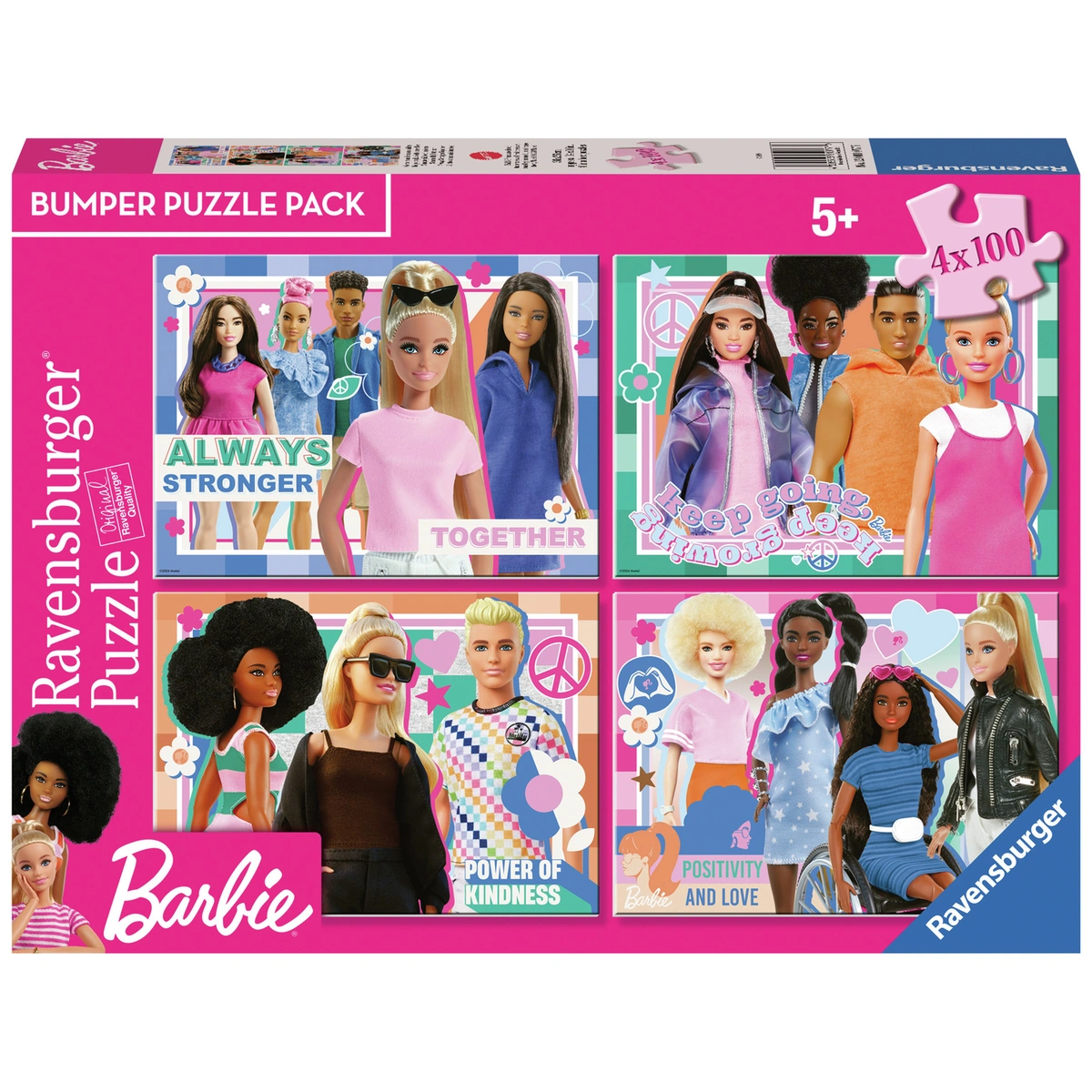 Ravensburger Barbie 4x100 Piece Bumper Puzzle Pack
