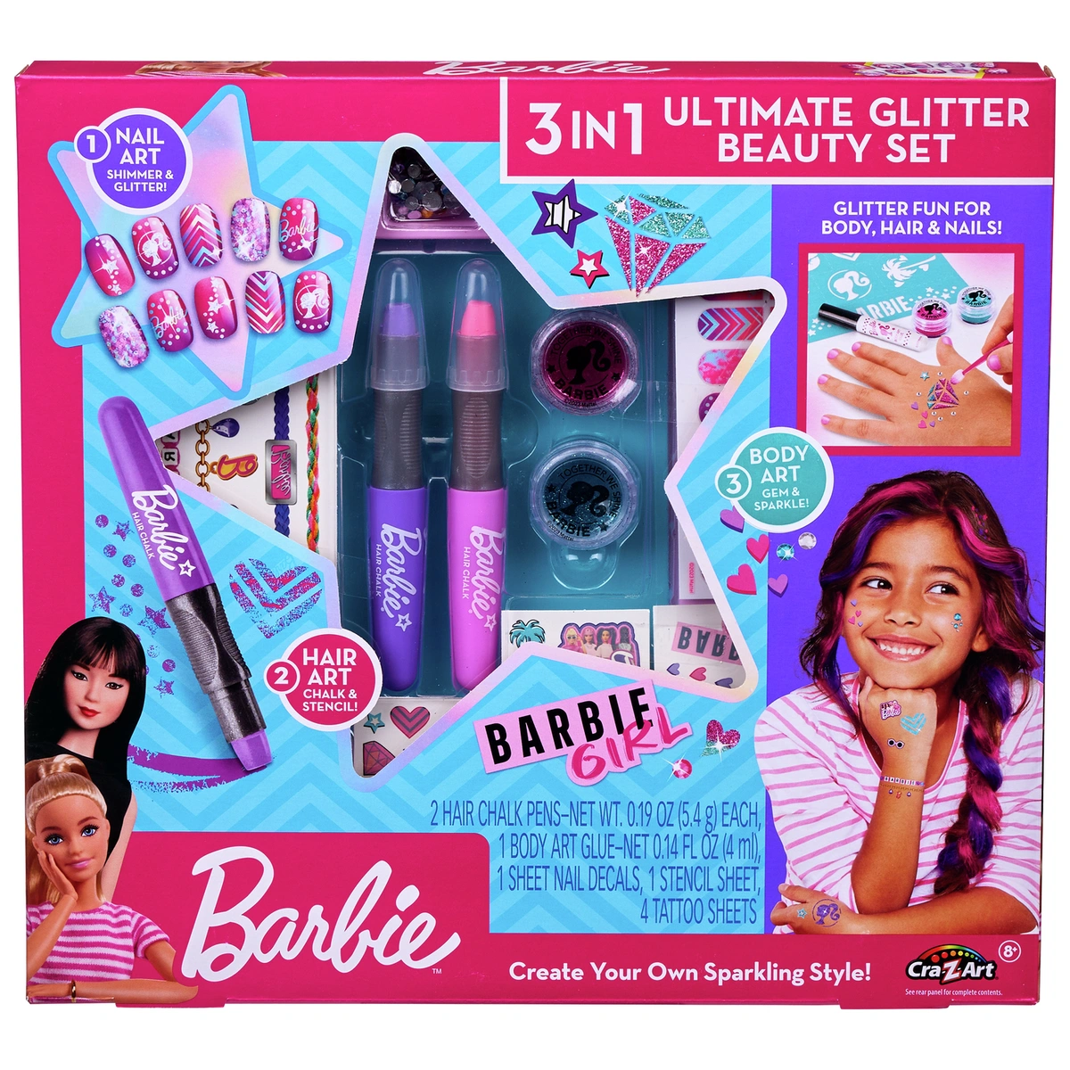Barbie 3 in 1 Ultimate Glitter Beauty Set