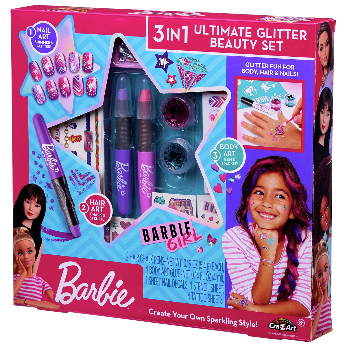 Barbie 3 in 1 Ultimate Glitter Beauty Set