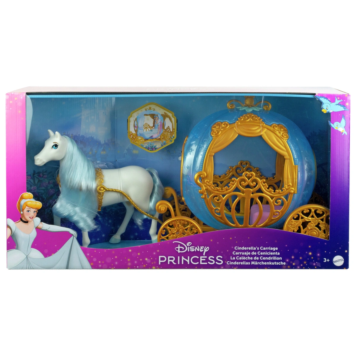 Disney Princess Cinderella's Rolling Doll Carriage & Horse