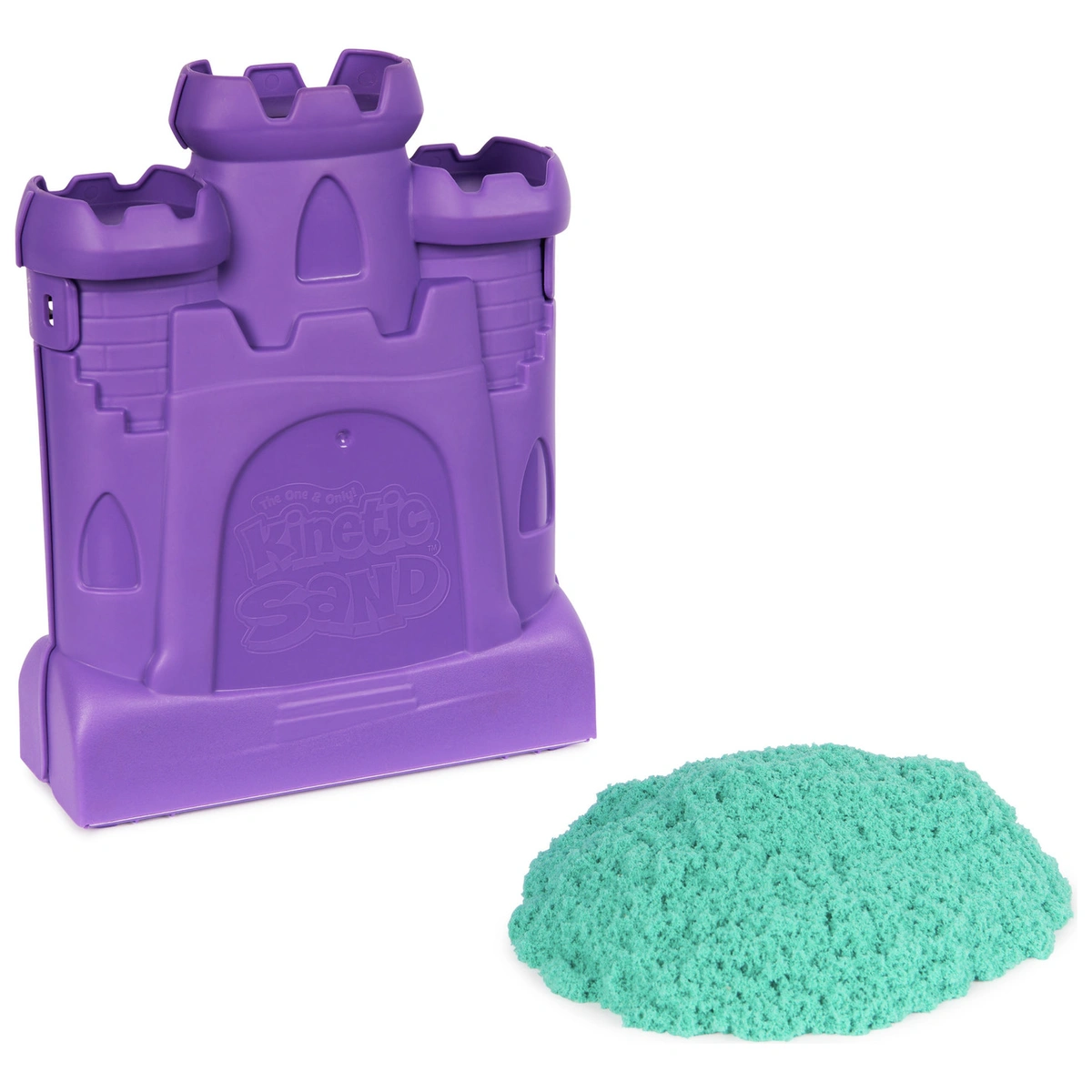 Kinetic Sand Castle Case Playset with Teal Sand