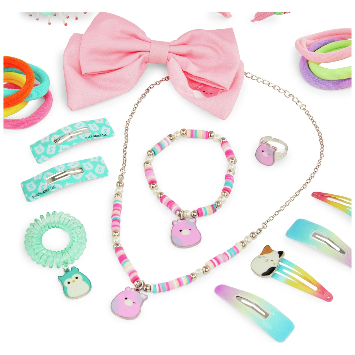 Squishmallows 24 Pieces Hair and Jewellery Set
