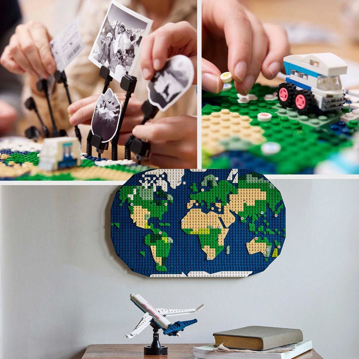 LEGO Family Travel Moments World Map Building Toy Set 41838
