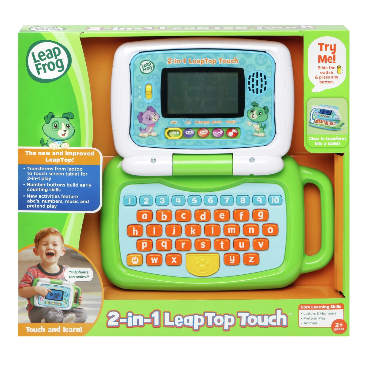 LeapFrog 2 in 1 Laptop Touch  - Green