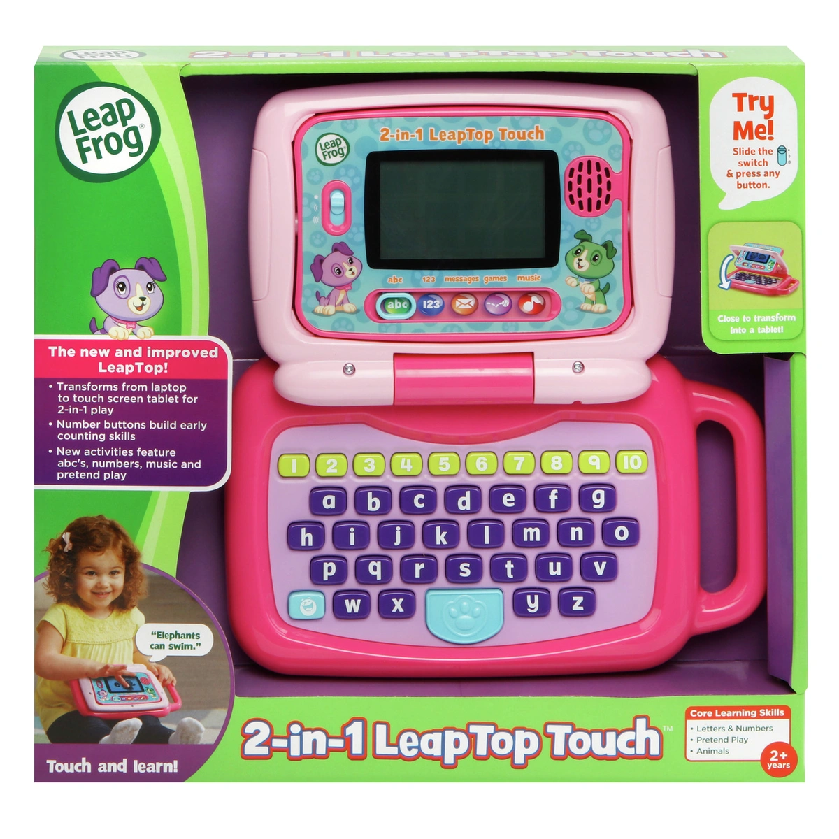 LeapFrog 2 in 1 Laptop Touch - Pink